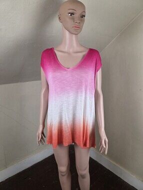 Young Fabulous & Broke Ombre Tunic Top Size M NWT Pink Coral Rayon